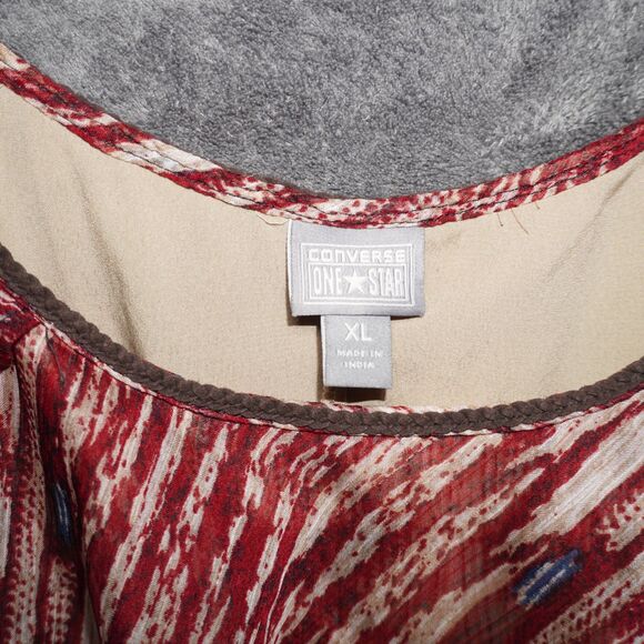 Women's Converse midi summer dress sleeveless boho y2k lightweight hippie Sz XL - Picture 3 of 4